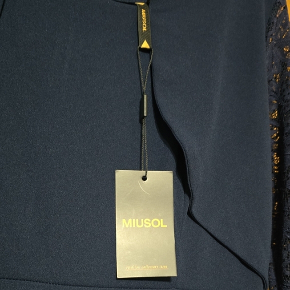 Miusol Dark Blue Long Sleeve Dress - Picture 2 of 6